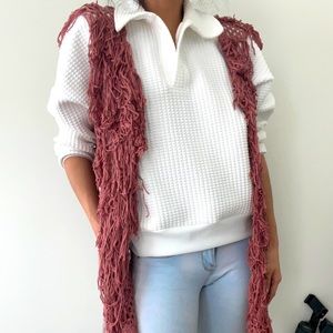 Knit pink vest